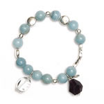 Amazonite,silver beads round, clear crystal, amethyst, smarty silver, jf silver beads[880]