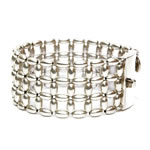 Silver Rice beads Bracelet, 3 row [BRF-212]