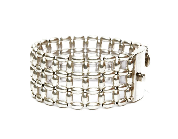 Silver Rice beads Bracelet, 3 row Silver Rice beads Bracelet, 3 row