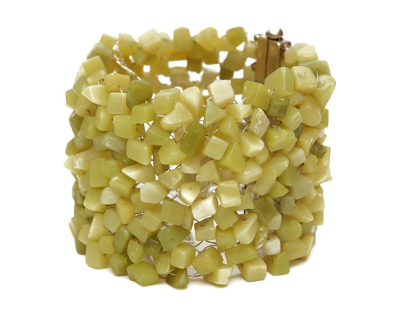 Flat Stone Cuff Bracelet