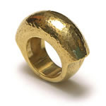 Domed Gold plated Ring [RNG-DMD-G]