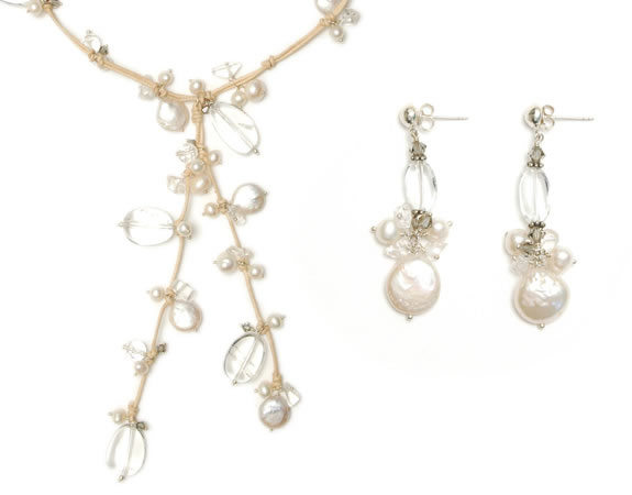 Cotton Necklace & Earrings
