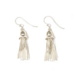 Silver Tassel Bell Earrings [ER-744]