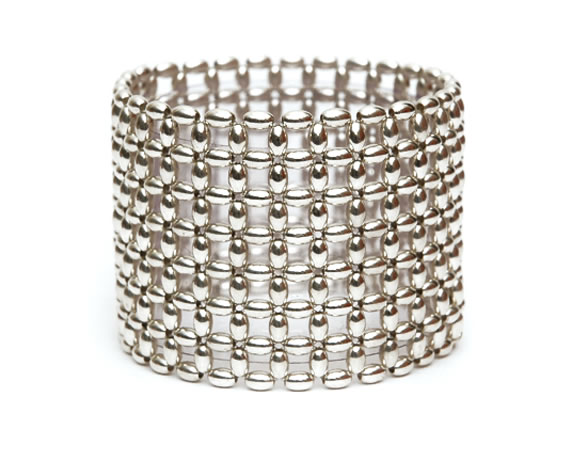 Silver Rice beads Bracelet, 7 row Silver Rice beads Bracelet, 7 row