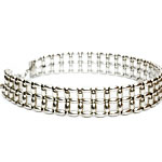 Silver Rice beads Choker, 2 row [CHF-219]