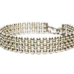 Round Silver beads Choker, 2 row [CHF-221]