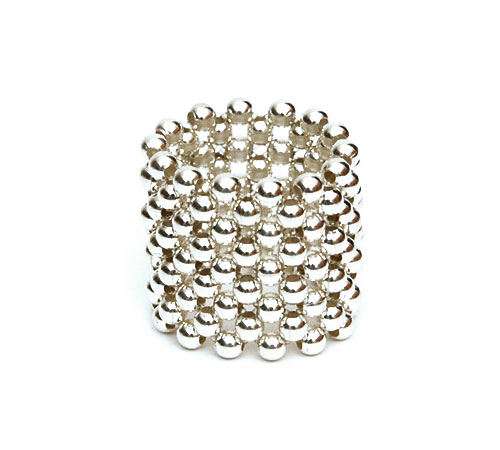 Ring - Sterling Silver round beads