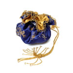 Blue brocade with gold pattern and cord[2]