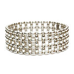 Silver Rice beads Bracelet, 3 row [BR-EL-232-E]