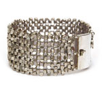 Flat JF Silver Bracelet, 6 row [BRF-207]