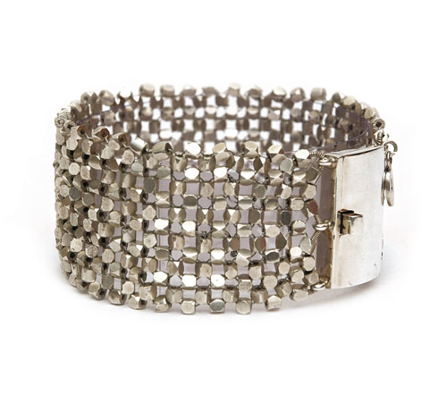 Flat JF Silver Bracelet, 6 row Flat JF Silver Bracelet, 6 row