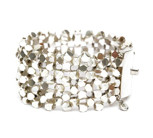 Chunky Tube Silver Bracelet, 4 row Chunky Tube Silver Bracelet, 4 row