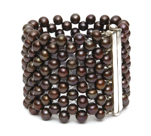 Flat Pearl Bracelet, 6 row Flat Pearl Bracelet, 6 row