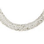 Flat JF Silver Choker, 6 rows [CHF-207]