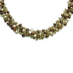 Green and  light green pearls, peridots and olivine crystals[604]