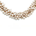White pearls with kessey pearls and clear crystals[603]