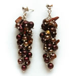 Chocolate pearls with tigers eye chips and colorado crystals[606]