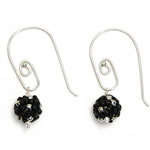 Black and silver glass beads [93]