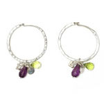 Hoop Earrings with mixed charms [ER-726]