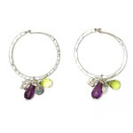 Hoop Earrings with mixed charms[ER-726]