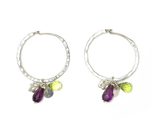 Hoop Earrings with mixed charms