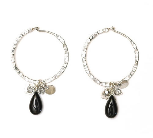 Hoop Earrings with mixed charms