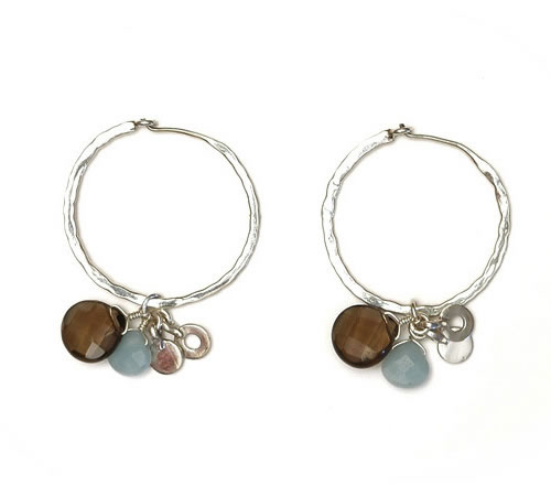 Hoop Earrings with mixed charms