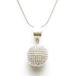 Single Pom Pom Silver Necklace[NK-730]