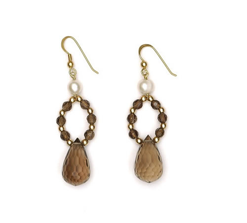 Smokey Quartz Drop Earrings