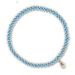 Crochet Bracelet with Glass Beads[BR-8024]
