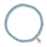 Crochet Bracelet with Glass Beads [BR-8024]