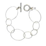 French Silver Loop Bracelet [BR-740]