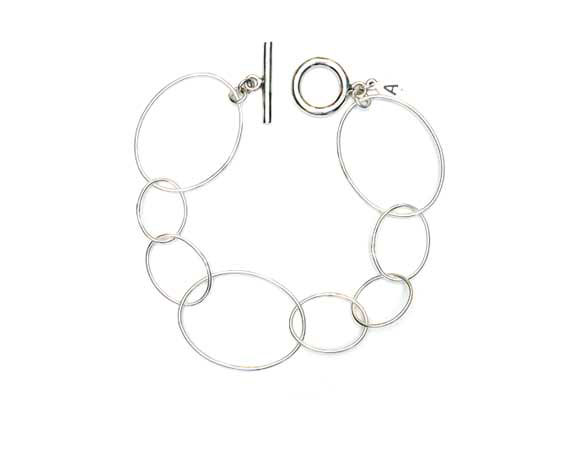 French Silver Loop Bracelet