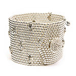 Buttoned Silver Cuff [BR-908]