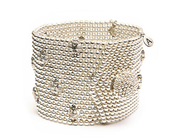 Buttoned Silver Cuff