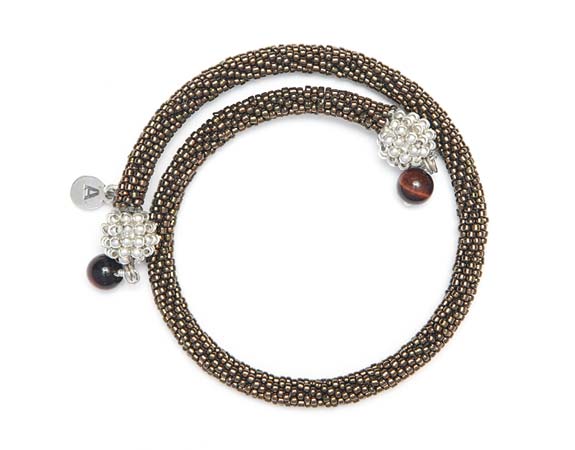 Glass Beaded Spiral Bracelet