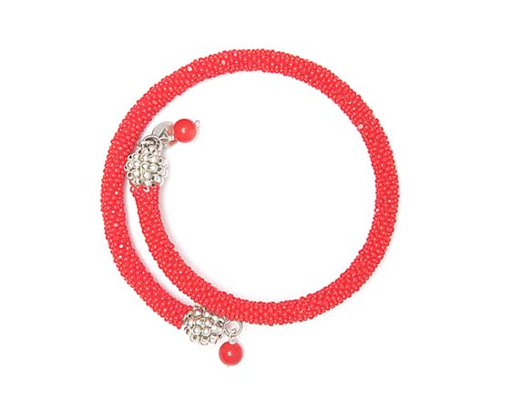 Glass Beaded Spiral Bracelet