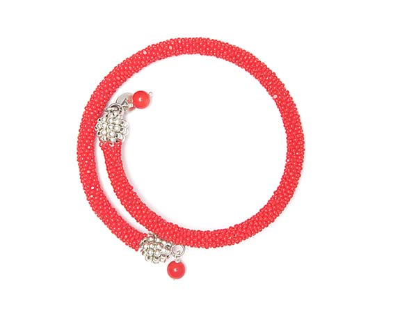Glass Beaded Spiral Bracelet Glass Beaded Spiral Bracelet