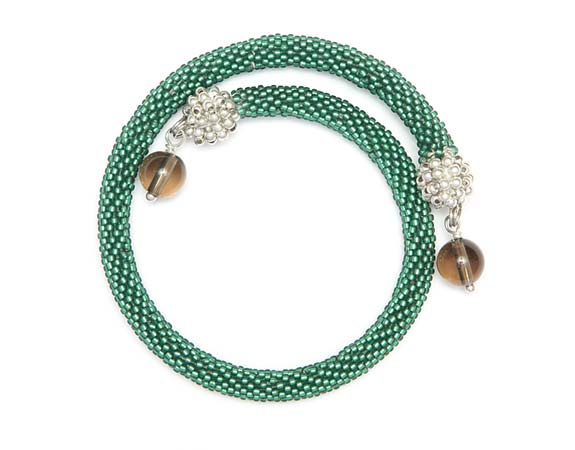 Glass Beaded Spiral Bracelet