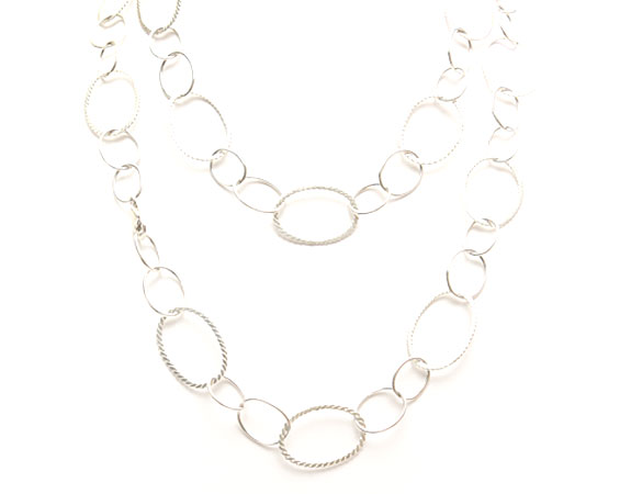 Silver French Loop Necklace