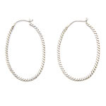 Silver Oval Earring[ER-923]