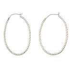 Silver Oval Earring [ER-923]