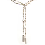 Chunky silver, JF Silver, Indian silver bead, silver pom pom and silver snake chain tassel[2120]