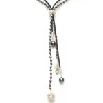 Fine Pearl Teardrop Design Necklace [NK-901]