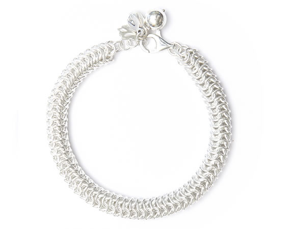 Silver Rolled Mesh Bracelet