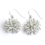 Pom pom Earrings (pearl) [ERPM-5026]