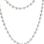 Knotted Pearl Necklace [NK-931]