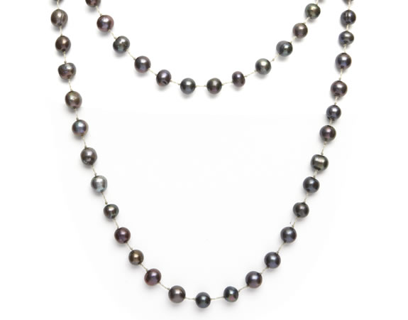 Knotted Pearl Necklace