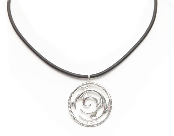 Silver Medallion Swirl