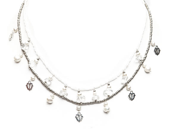 Glass Beaded Necklace Glass Beaded Necklace